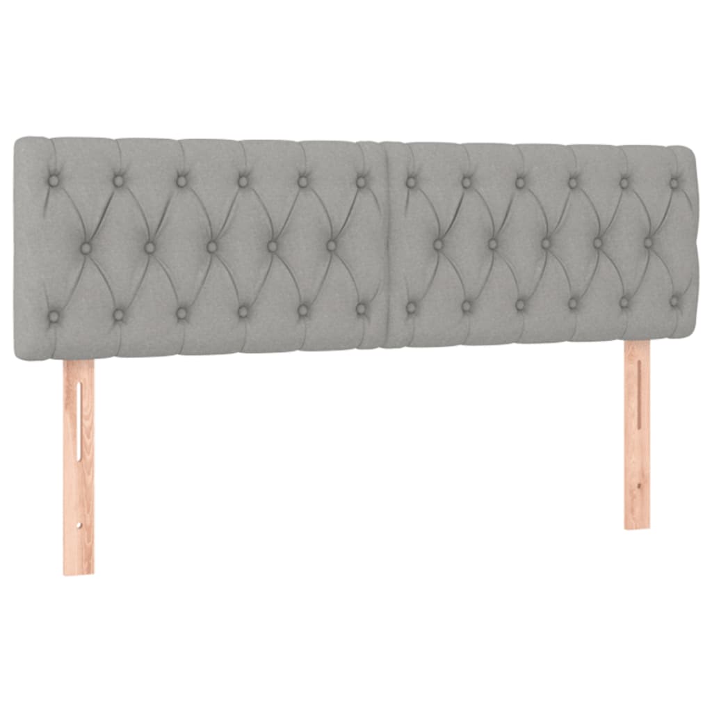 vidaXL Κρεβάτι Boxspring με Στρώμα & LED Αν.Γκρι 160x200 εκ Υφασμάτινο