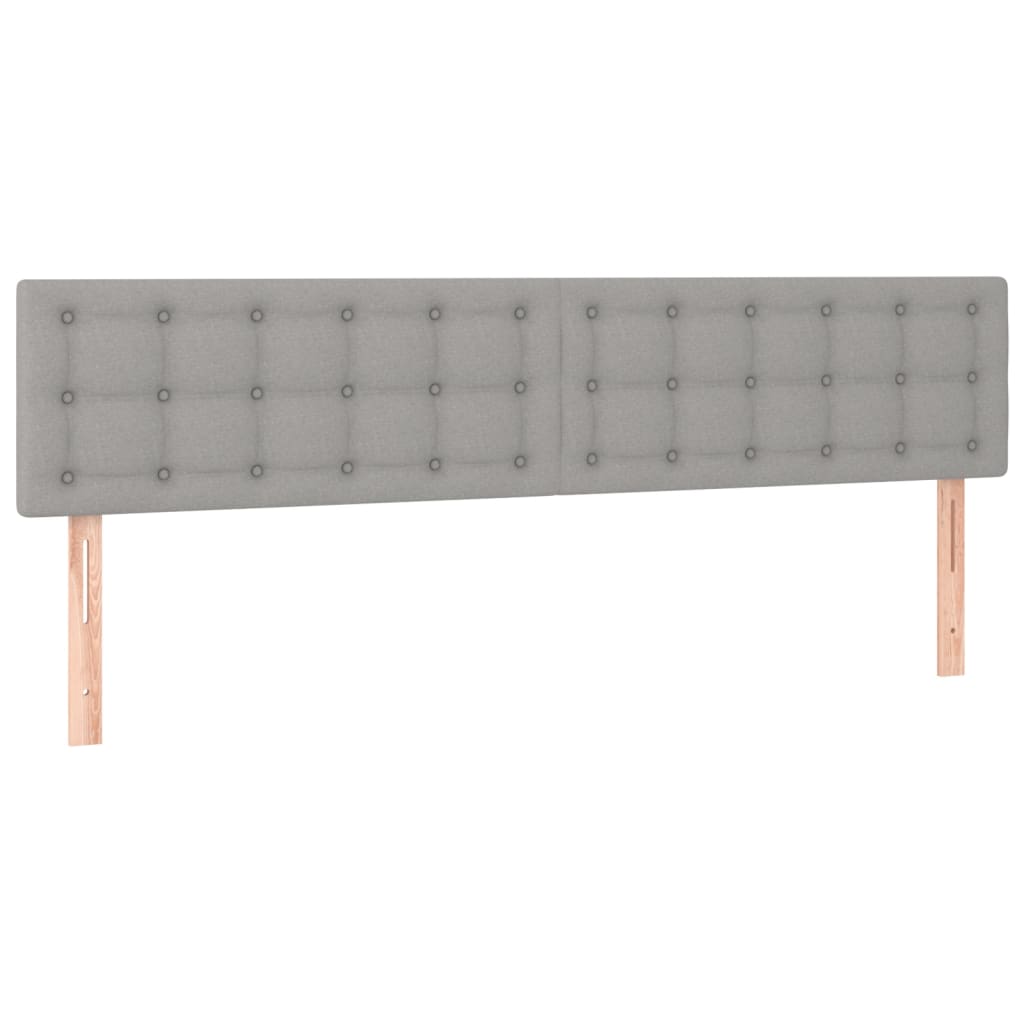 vidaXL Κρεβάτι Boxspring με Στρώμα & LED Αν.Γκρι 180x200 εκ Υφασμάτινο