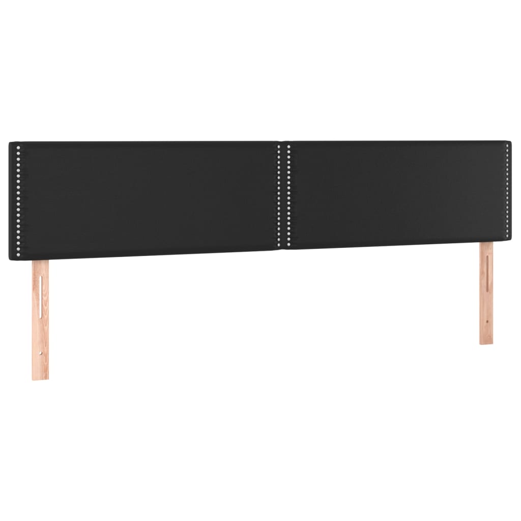 vidaXL Κρεβάτι Boxspring με Στρώμα & LED Μαύρο 200x200 εκ. Συνθ. Δέρμα