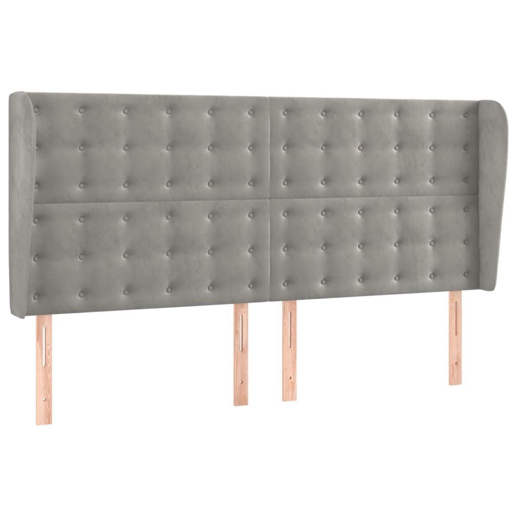 vidaXL Κρεβάτι Boxspring με Στρώμα & LED Αν.Γκρι 200x200 εκ. Βελούδινο