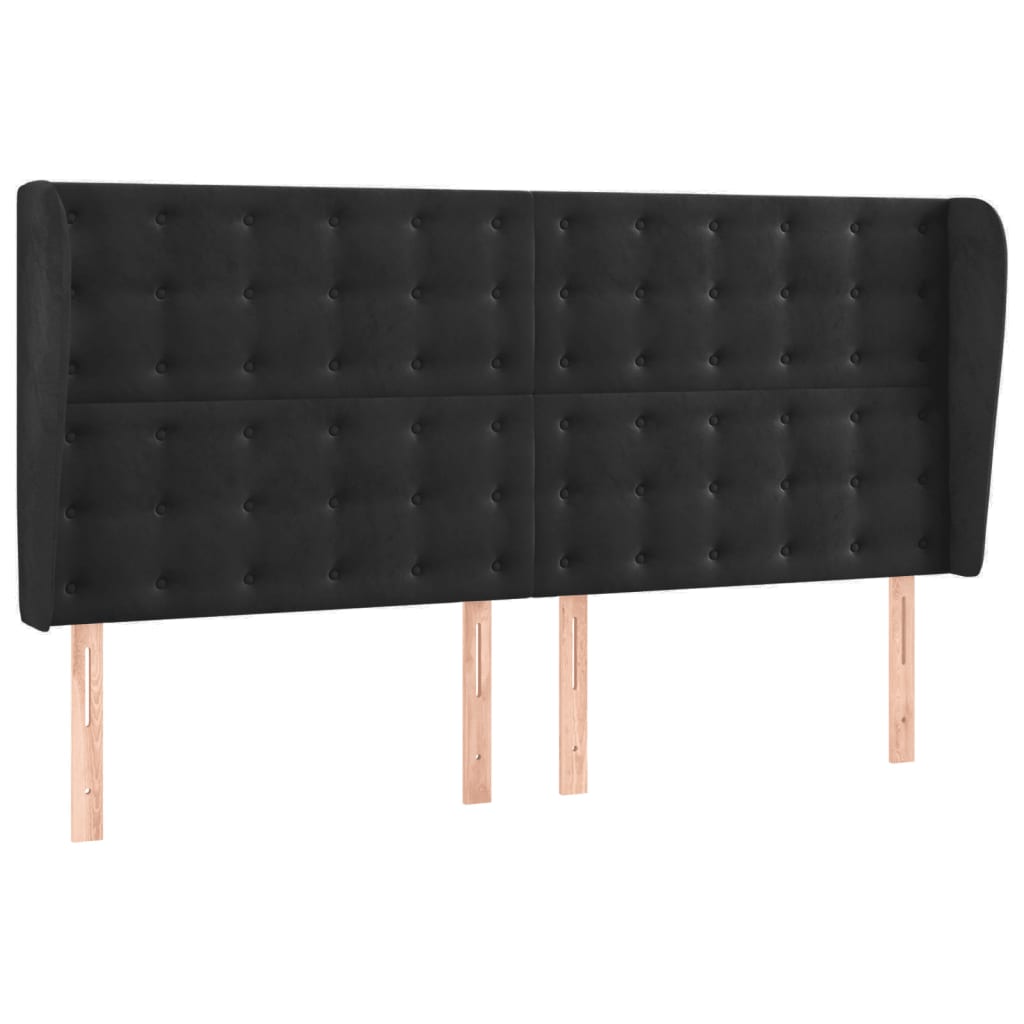 vidaXL Κρεβάτι Boxspring με Στρώμα & LED Μαύρο 200x200 εκ. Βελούδινο