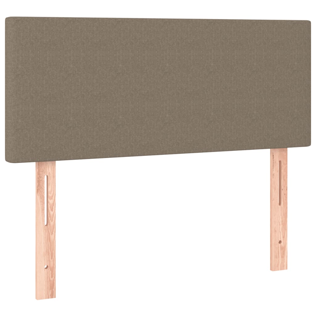 vidaXL Κρεβάτι Boxspring με Στρώμα Taupe 80x200 εκ. Υφασμάτινο