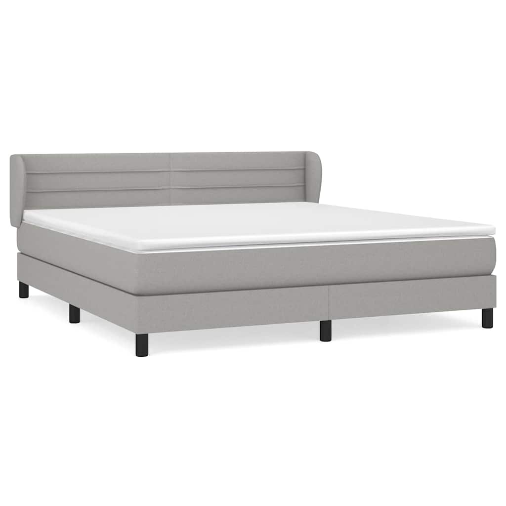 vidaXL Κρεβάτι Boxspring με Στρώμα Αν. Πράσινο 160x200εκ Υφασμάτινο