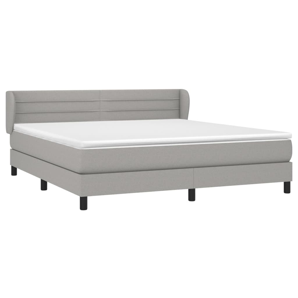 vidaXL Κρεβάτι Boxspring με Στρώμα Αν. Πράσινο 160x200εκ Υφασμάτινο
