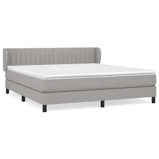 vidaXL Κρεβάτι Boxspring με Στρώμα Αν. Πράσινο 160x200εκ Υφασμάτινο