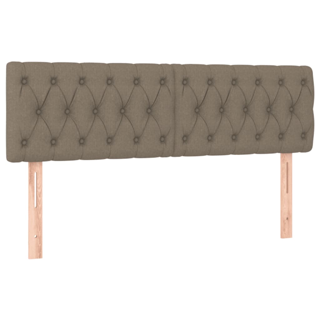 vidaXL Κρεβάτι Boxspring με Στρώμα Taupe 160x200 εκ. Υφασμάτινο