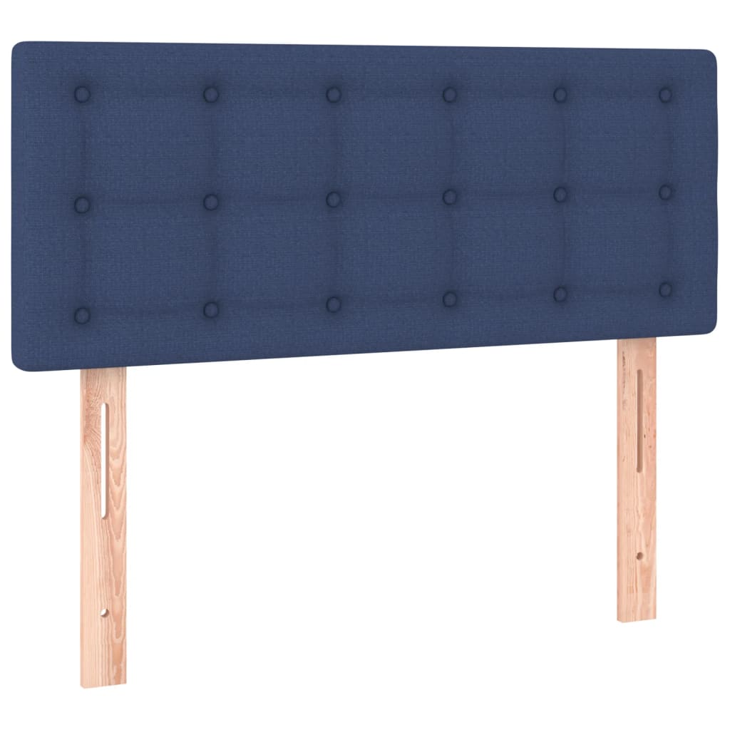 vidaXL Κρεβάτι Boxspring με Στρώμα Μπλε 80x200 εκ. Υφασμάτινο