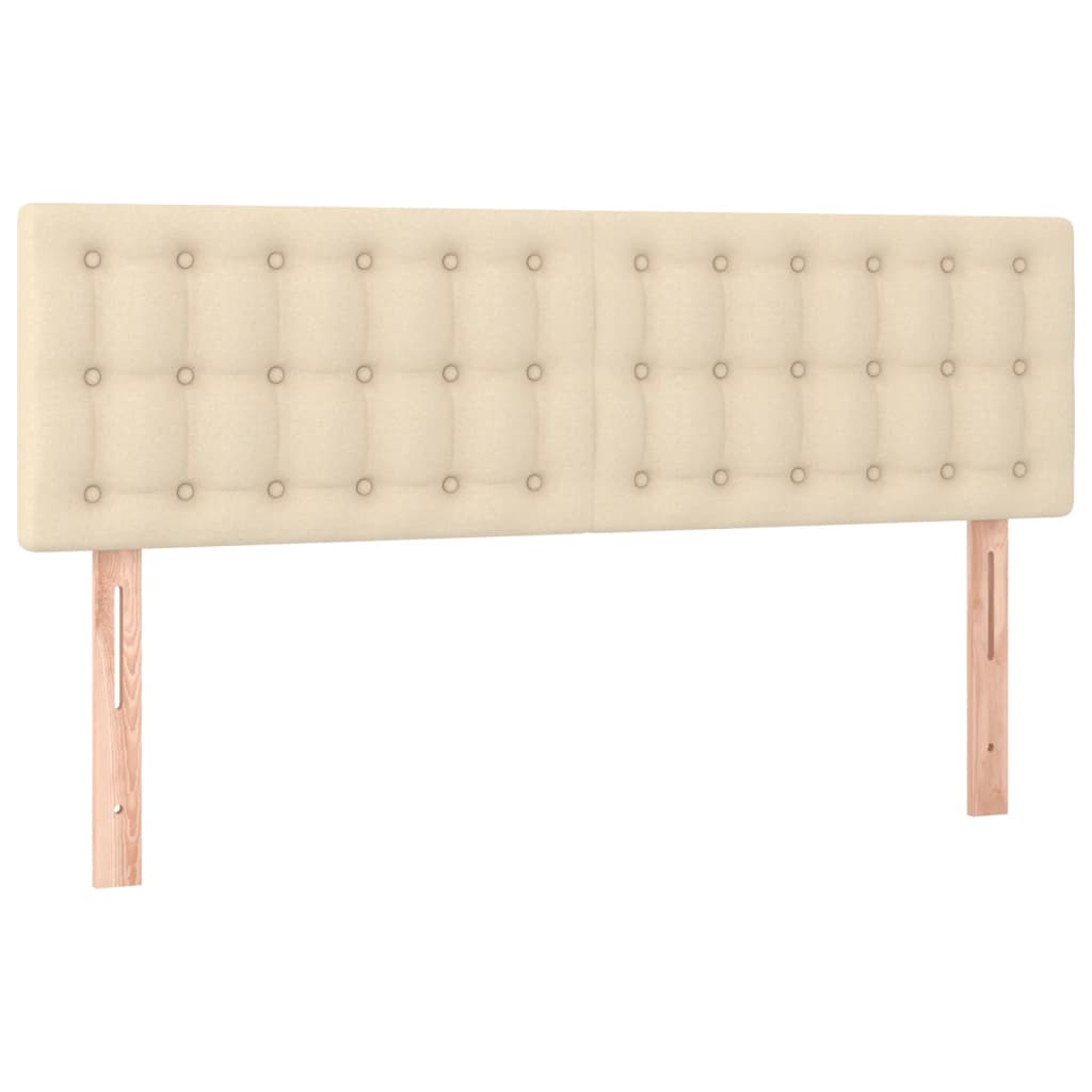 vidaXL Κρεβάτι Boxspring με Στρώμα Κρεμ 140x190 εκ. Υφασμάτινο