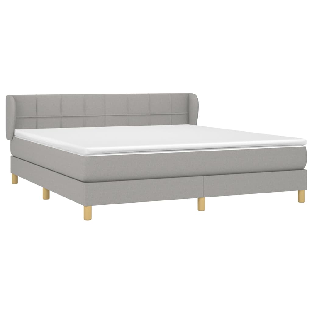 vidaXL Κρεβάτι Boxspring με Στρώμα Αν. Πράσινο 160x200εκ Υφασμάτινο