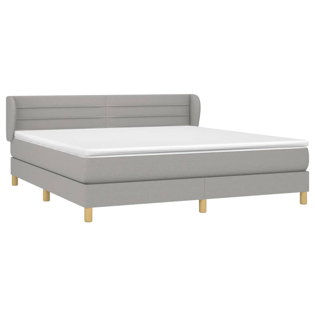 vidaXL Κρεβάτι Boxspring με Στρώμα Αν. Πράσινο 160x200εκ Υφασμάτινο