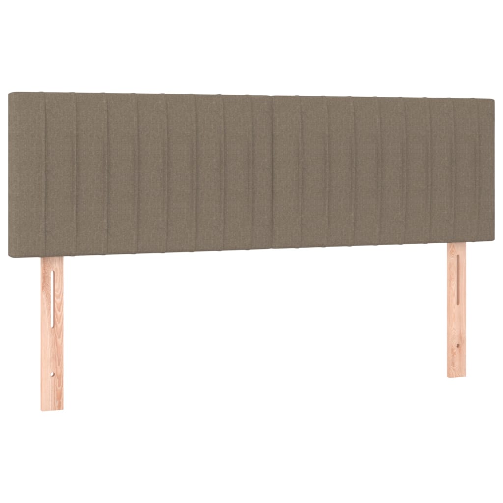 vidaXL Κρεβάτι Boxspring με Στρώμα Taupe 140x190 εκ. Υφασμάτινο