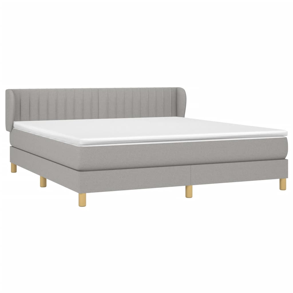 vidaXL Κρεβάτι Boxspring με Στρώμα Αν. Πράσινο 160x200εκ Υφασμάτινο