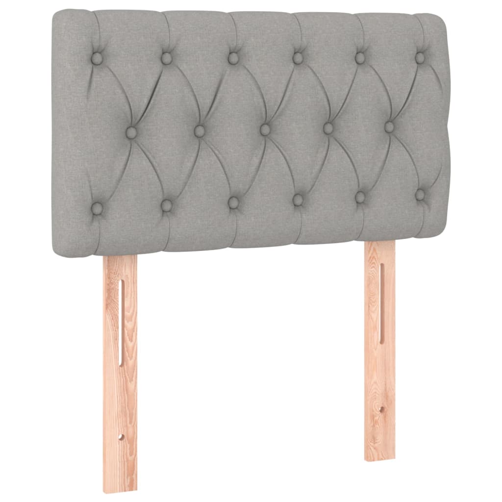 vidaXL Κρεβάτι Boxspring με Στρώμα Ανοιχτό Γκρι 80x200 εκ. Υφασμάτινο