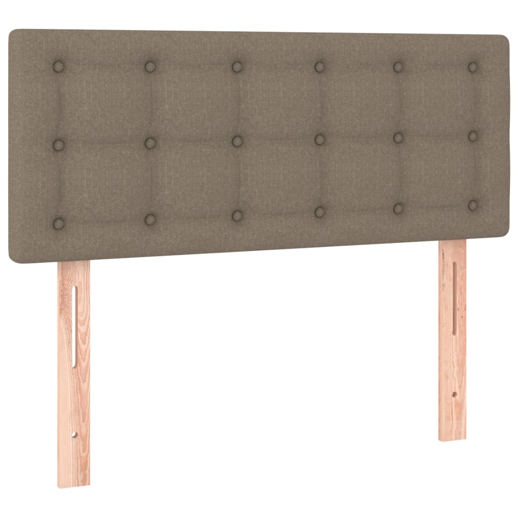 vidaXL Κρεβάτι Boxspring με Στρώμα Taupe 90x190 εκ.Υφασμάτινο