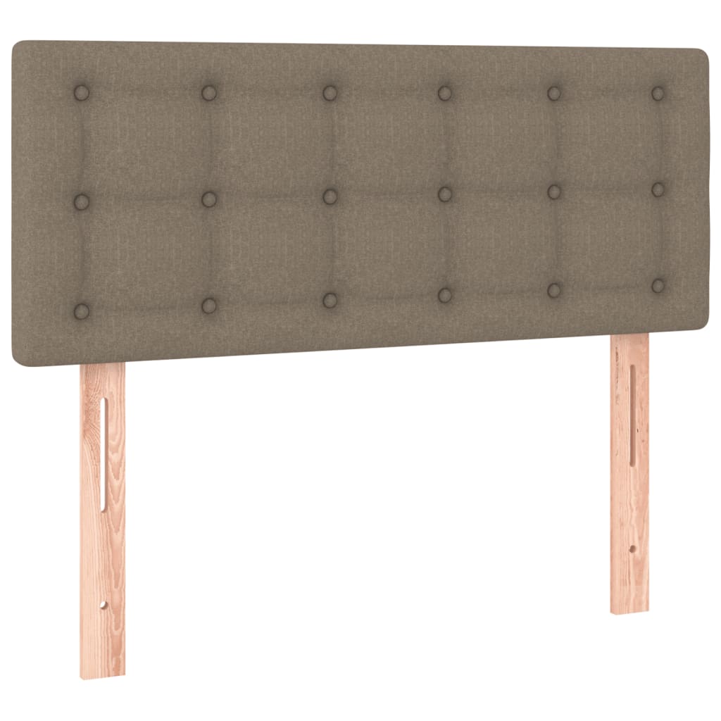 vidaXL Κρεβάτι Boxspring με Στρώμα Taupe 100 x 200 εκ. Υφασμάτινο