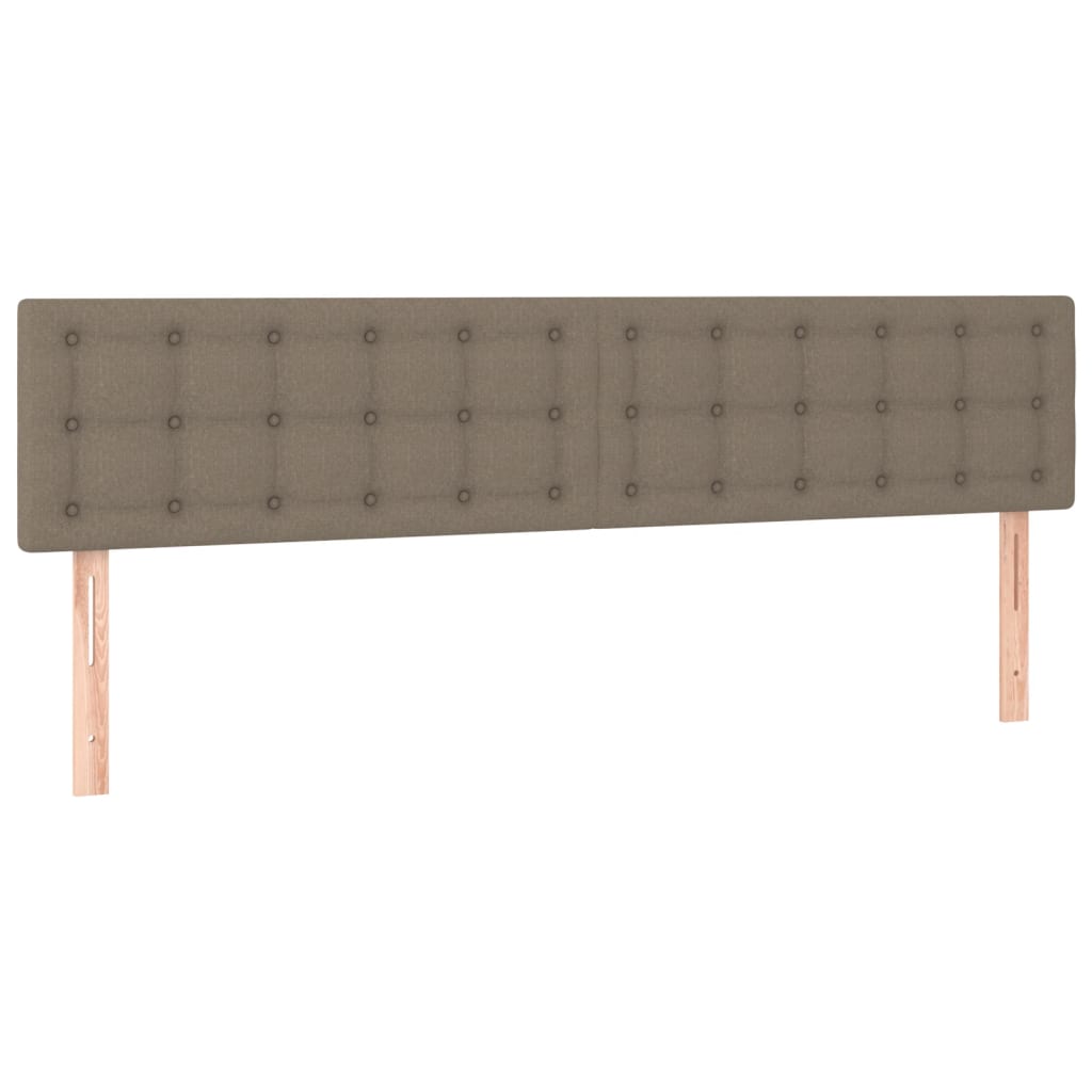 vidaXL Κρεβάτι Boxspring με Στρώμα Taupe 180x200 εκ. Υφασμάτινο