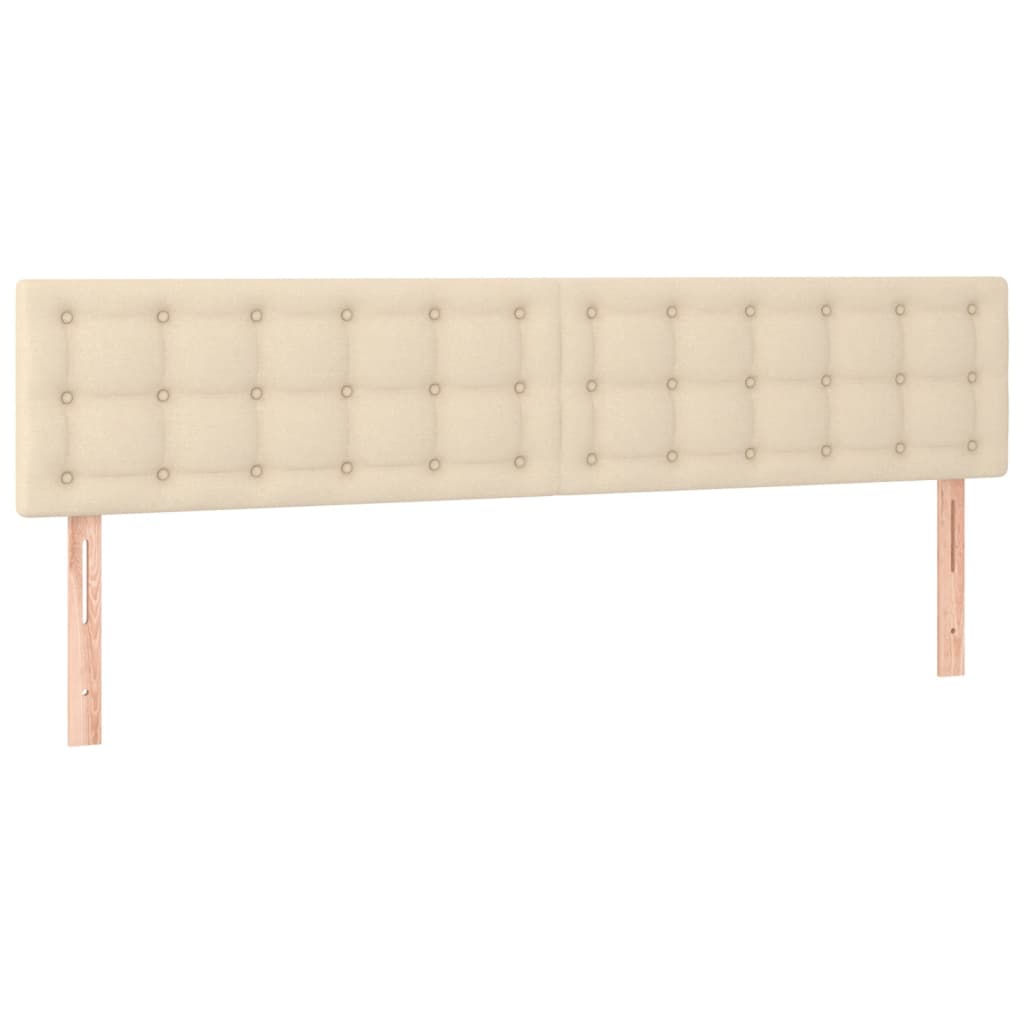 vidaXL Κρεβάτι Boxspring με Στρώμα Κρεμ 180x200 εκ. Υφασμάτινο