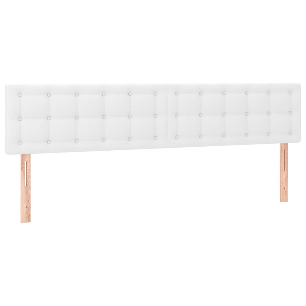 vidaXL Κρεβάτι Boxspring με Στρώμα Λευκό 180x200 εκ. Συνθετικό Δέρμα