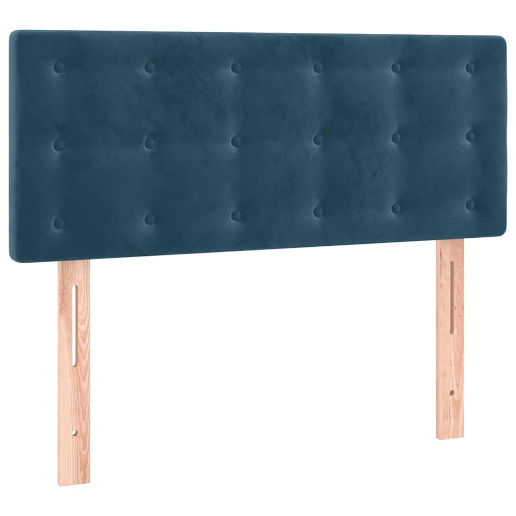 vidaXL Κρεβάτι Boxspring με Στρώμα Σκούρο Μπλε 80 x 200 εκ. Βελούδινο