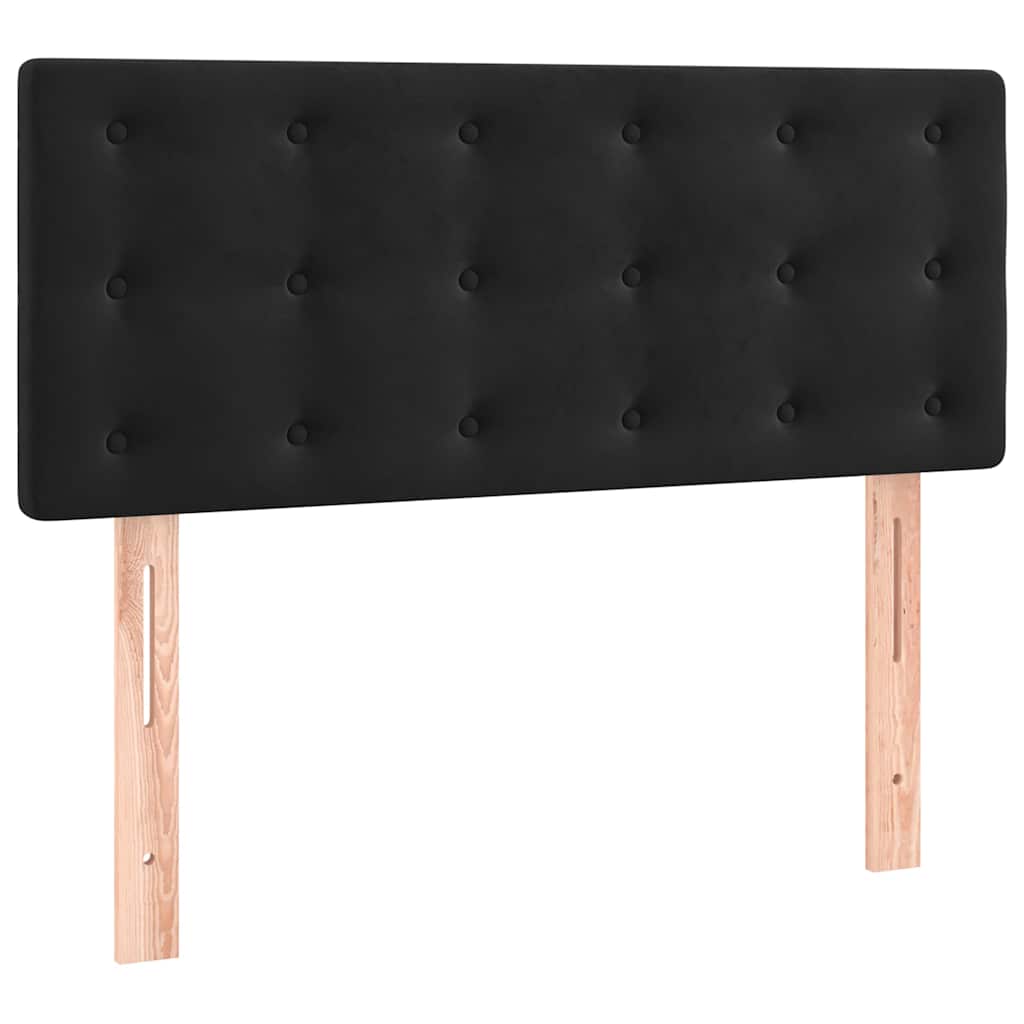vidaXL Κρεβάτι Boxspring με Στρώμα Μαύρο 100x200 εκ. Βελούδινο