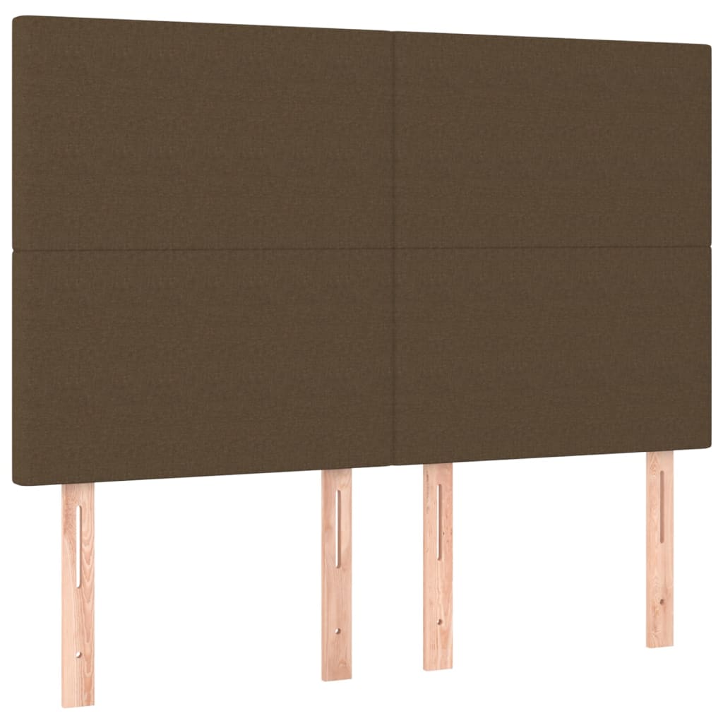 vidaXL Κρεβάτι Boxspring με Στρώμα Σκούρο Καφέ 160x200 εκ Υφασμάτινο