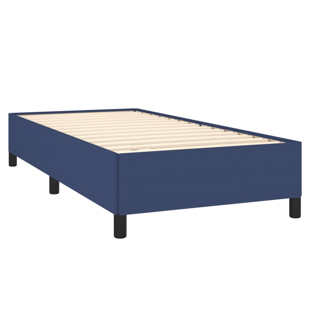 vidaXL Κρεβάτι Boxspring με Στρώμα Μπλε 100 x 200 εκ. Υφασμάτινο