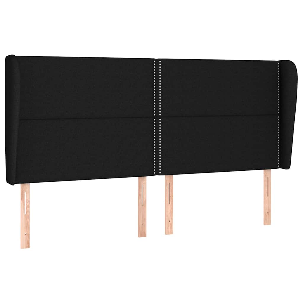 vidaXL Κρεβάτι Boxspring με Στρώμα Μαύρο 180x200 εκ. Υφασμάτινο