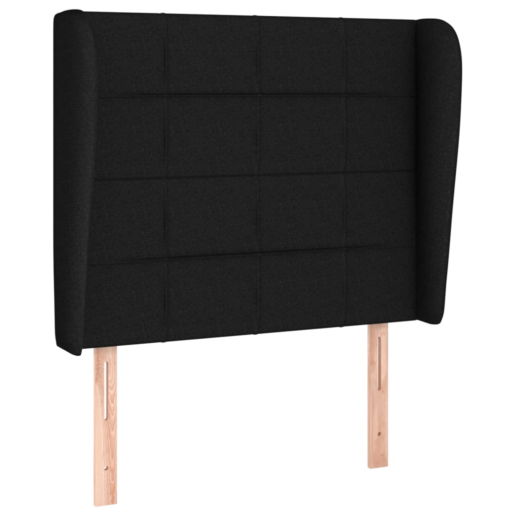 vidaXL Κρεβάτι Boxspring με Στρώμα Μαύρο 80 x 200 εκ. Υφασμάτινο