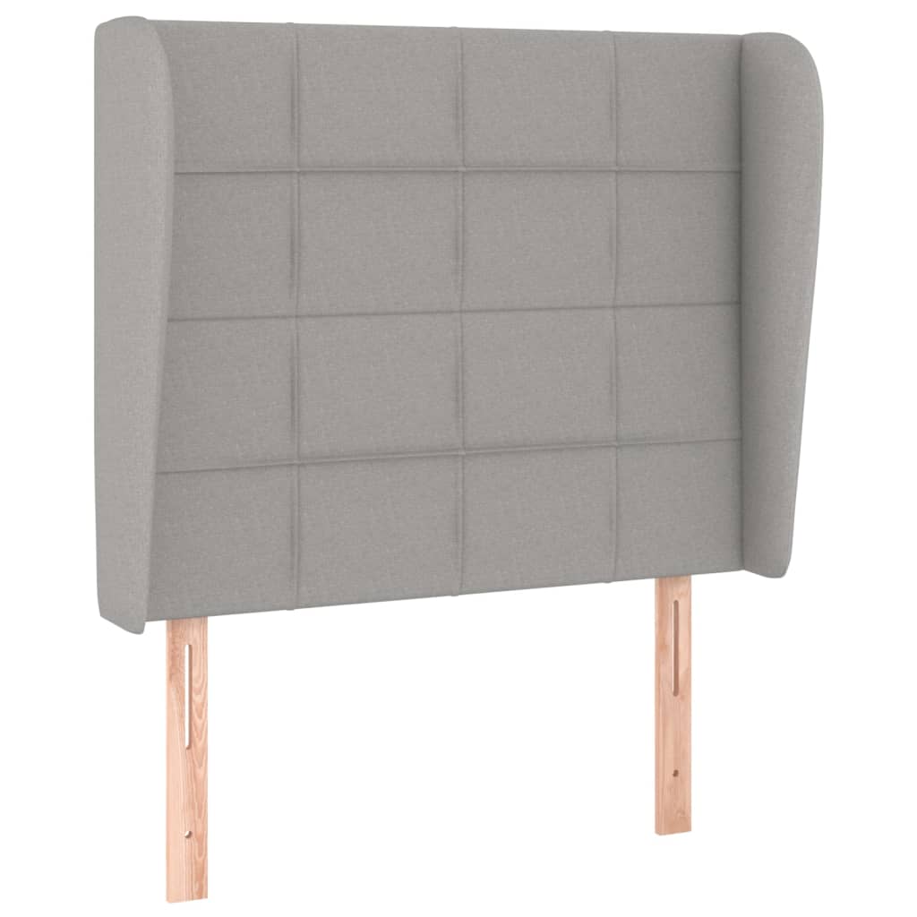 vidaXL Κρεβάτι Boxspring με Στρώμα Ανοιχτό Γκρι 90x190 εκ. Υφασμάτινο