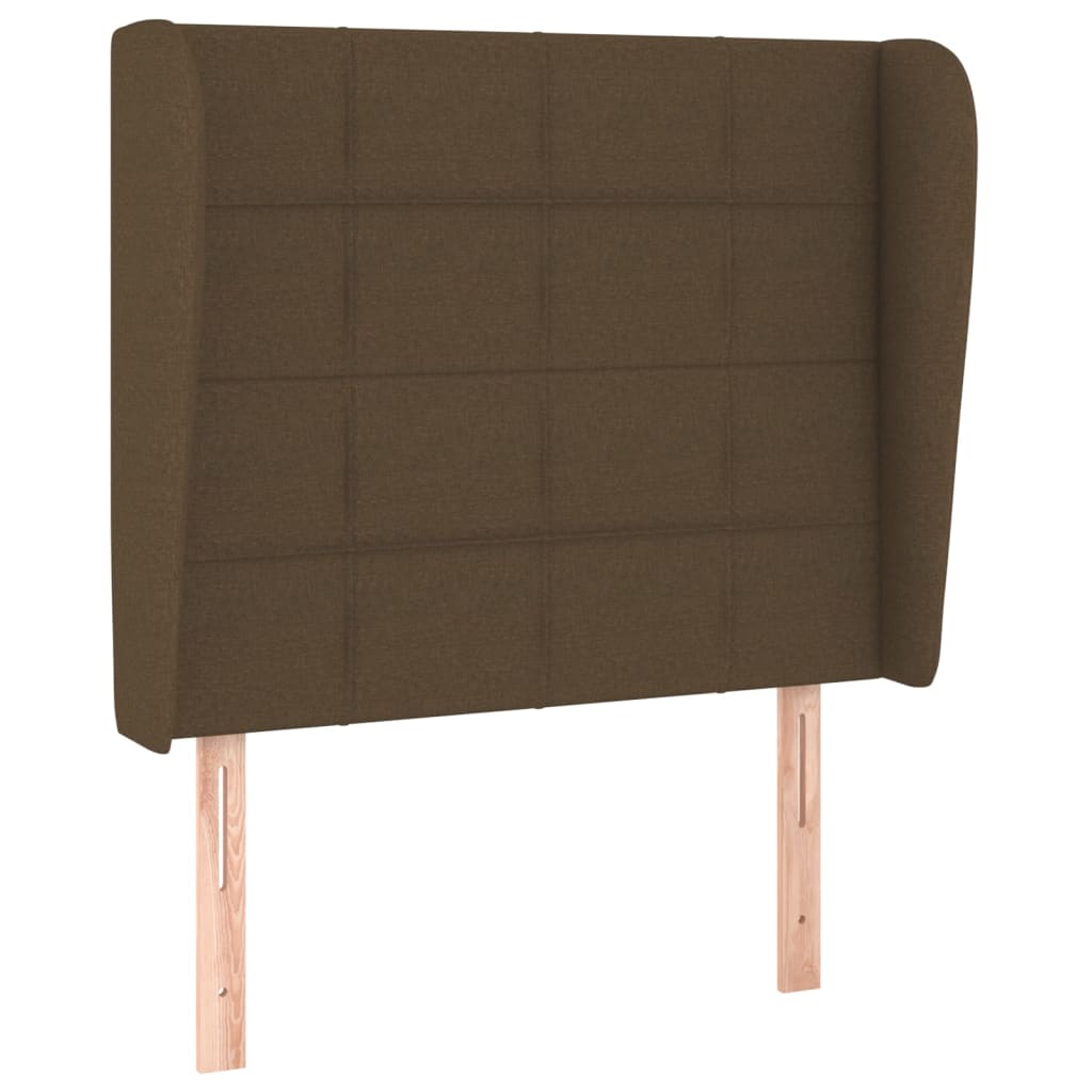 vidaXL Κρεβάτι Boxspring με Στρώμα Σκούρο Καφέ 90x190 εκ. Υφασμάτινο