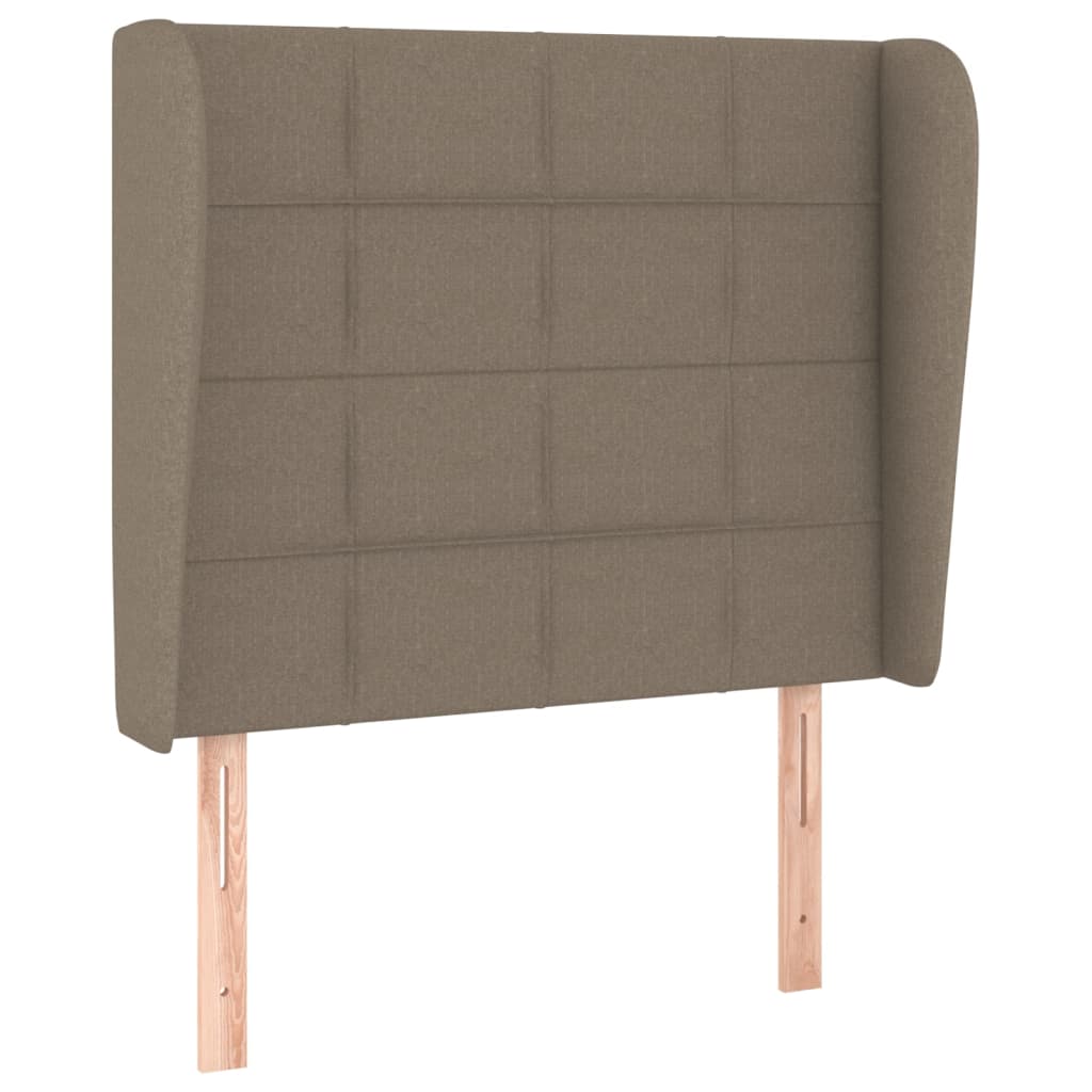 vidaXL Κρεβάτι Boxspring με Στρώμα Taupe 90x200 εκ. Υφασμάτινο