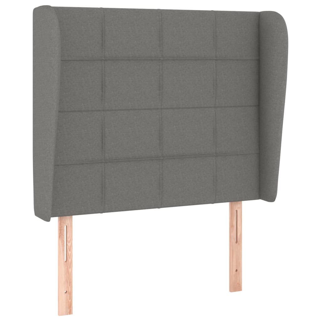 vidaXL Κρεβάτι Boxspring με Στρώμα Σκούρο Γκρι 100x200 εκ. Υφασμάτινο