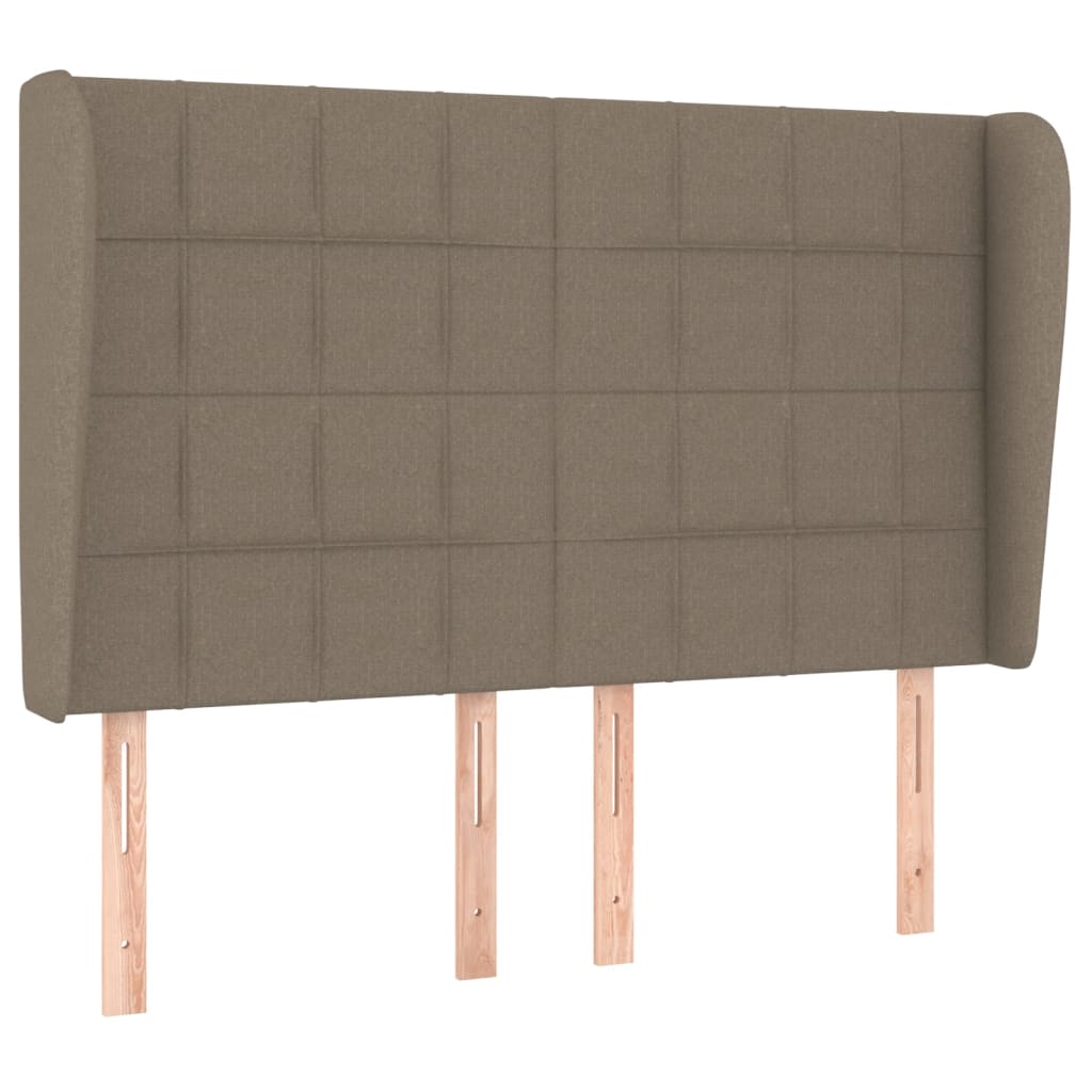 vidaXL Κρεβάτι Boxspring με Στρώμα Taupe 140x190 εκ. Υφασμάτινο