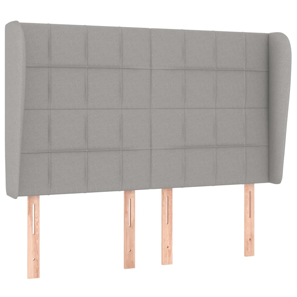 vidaXL Κρεβάτι Boxspring με Στρώμα Ανοιχτό Γκρι 140x200 εκ. Υφασμάτινο