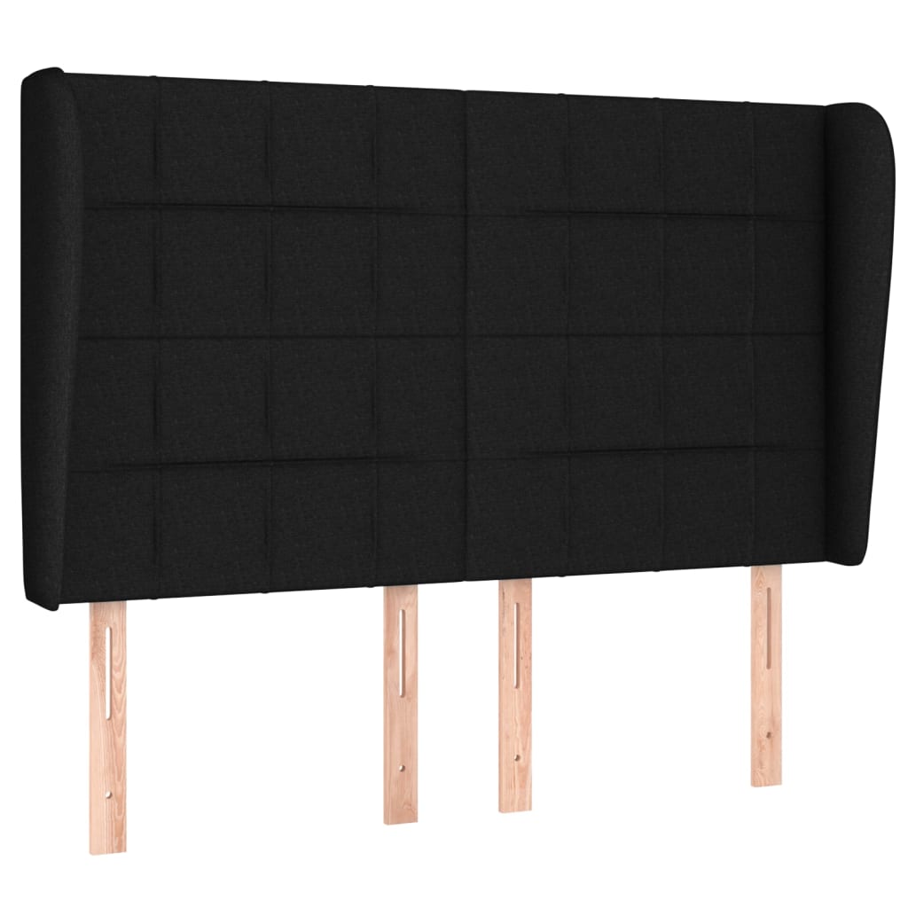 vidaXL Κρεβάτι Boxspring με Στρώμα Μαύρο 140x200 εκ. Υφασμάτινο