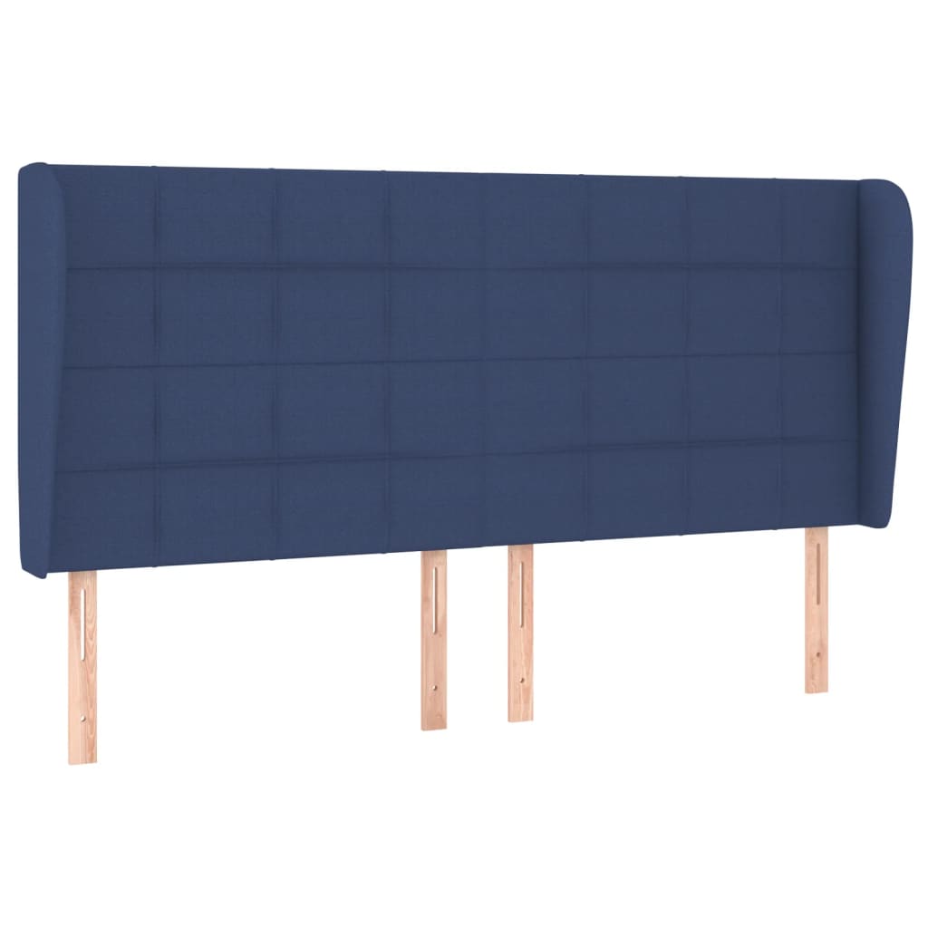 vidaXL Κρεβάτι Boxspring με Στρώμα Μπλε 160x200 εκ. Υφασμάτινο