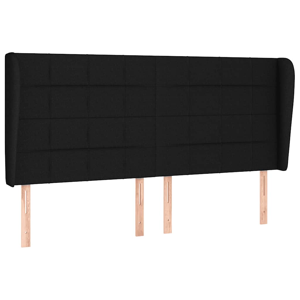 vidaXL Κρεβάτι Boxspring με Στρώμα Μαύρο 180x200 εκ. Υφασμάτινο