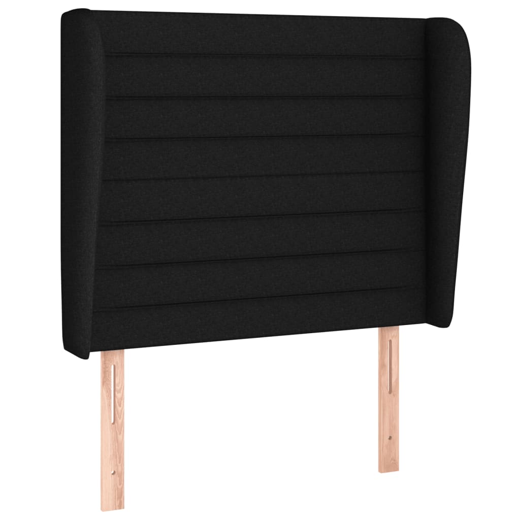 vidaXL Κρεβάτι Boxspring με Στρώμα Μαύρο 80 x 200 εκ. Υφασμάτινο