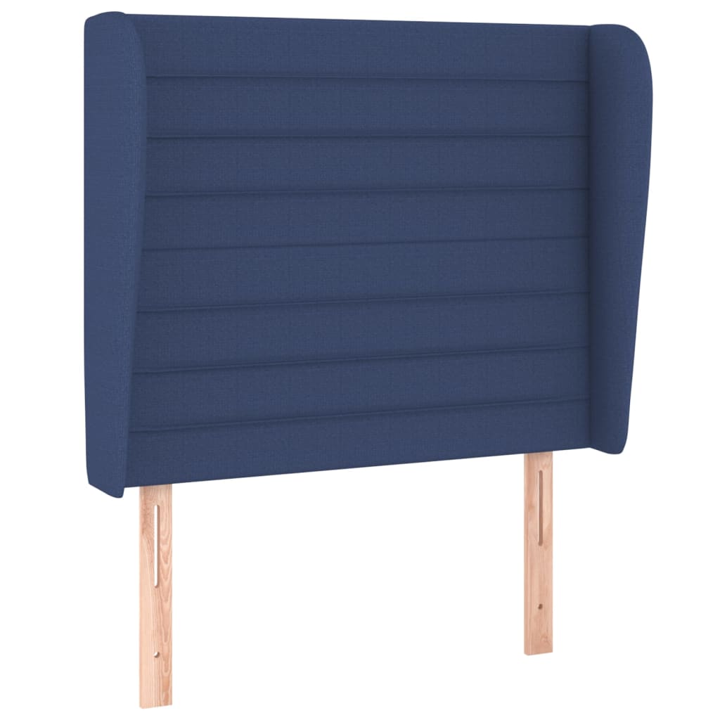 vidaXL Κρεβάτι Boxspring με Στρώμα Μπλε 80x200 εκ. Υφασμάτινο