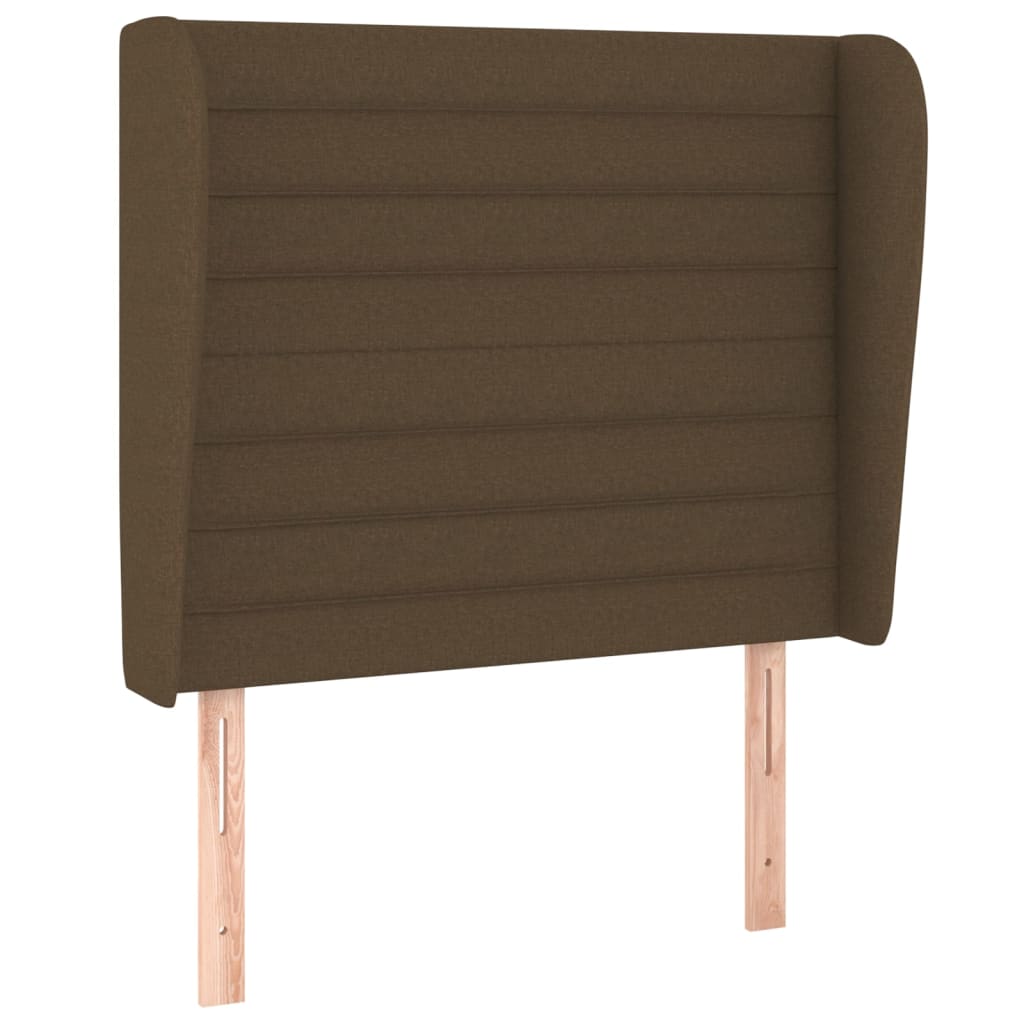 vidaXL Κρεβάτι Boxspring με Στρώμα Σκούρο Καφέ 90x190 εκ. Υφασμάτινο