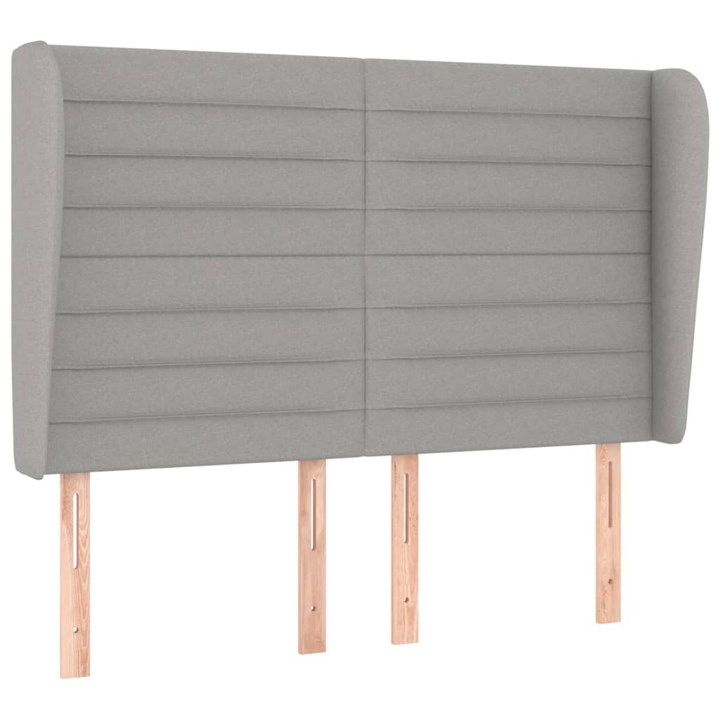 vidaXL Κρεβάτι Boxspring με Στρώμα Ανοιχτό Γκρι 140x190 εκ. Υφασμάτινο