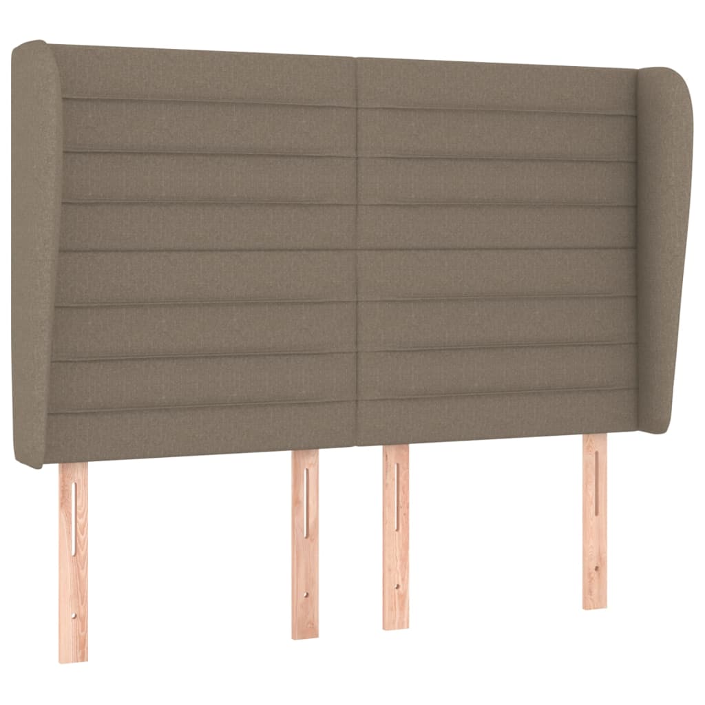 vidaXL Κρεβάτι Boxspring με Στρώμα Taupe 140x190 εκ. Υφασμάτινο