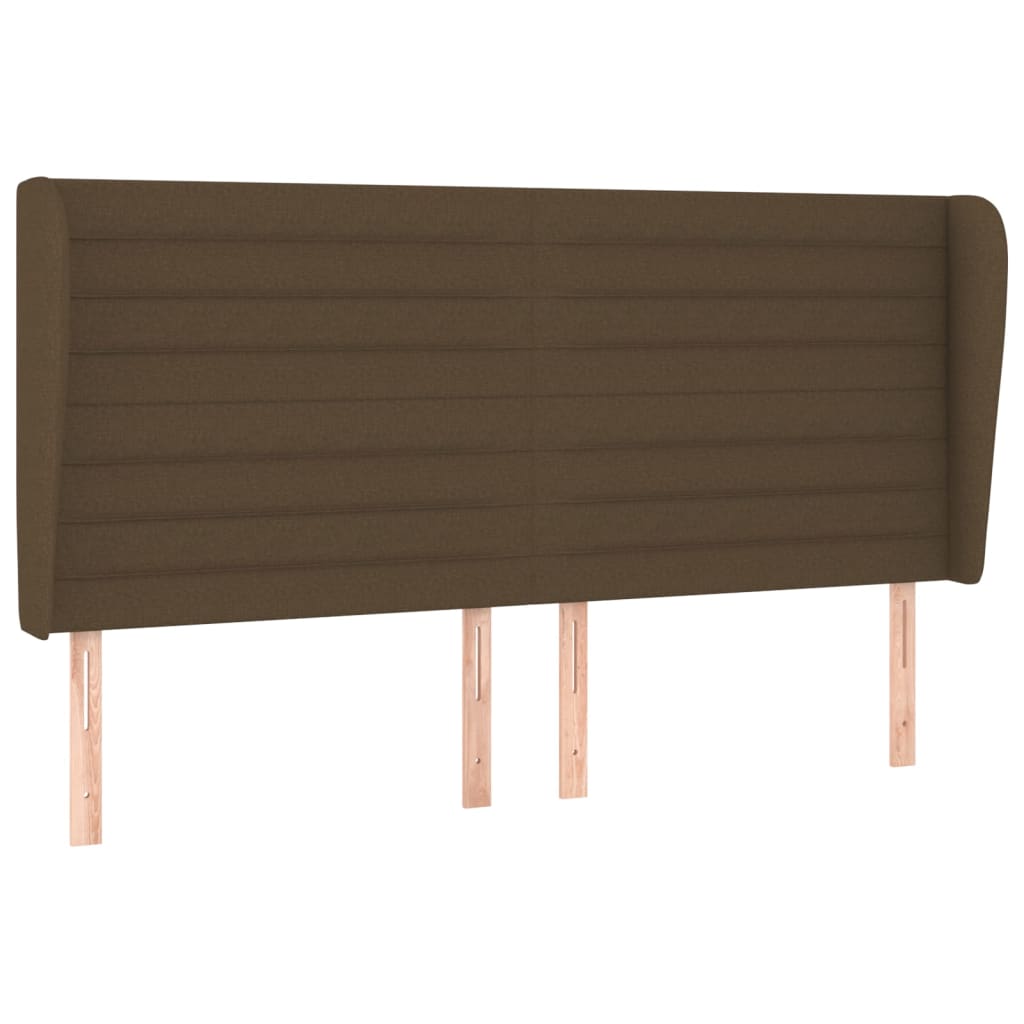 vidaXL Κρεβάτι Boxspring με Στρώμα Σκούρο Καφέ 180x200 εκ Υφασμάτινο