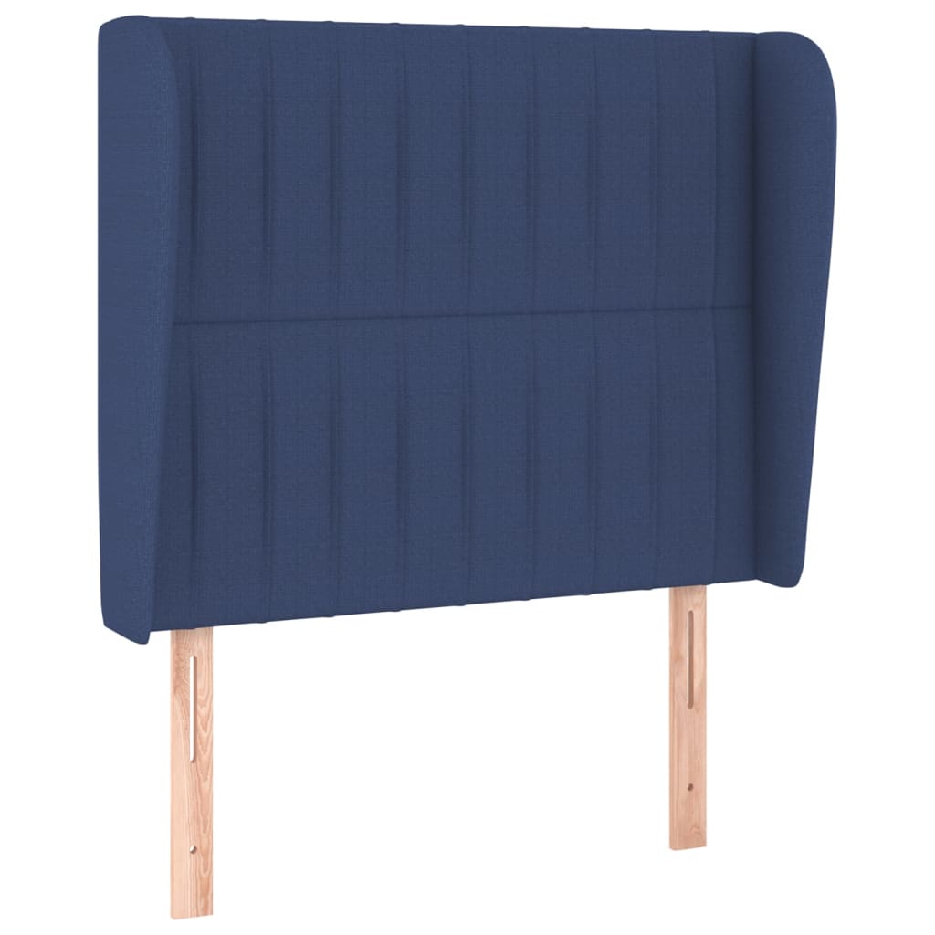 vidaXL Κρεβάτι Boxspring με Στρώμα Μπλε 80x200 εκ. Υφασμάτινο