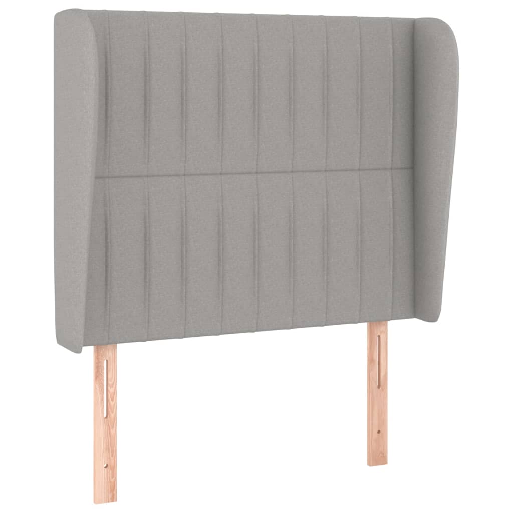 vidaXL Κρεβάτι Boxspring με Στρώμα Ανοιχτό Γκρι 90x190 εκ. Υφασμάτινο