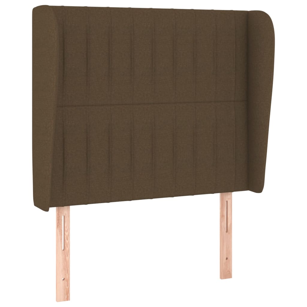 vidaXL Κρεβάτι Boxspring με Στρώμα Σκούρο Καφέ 90x190 εκ. Υφασμάτινο