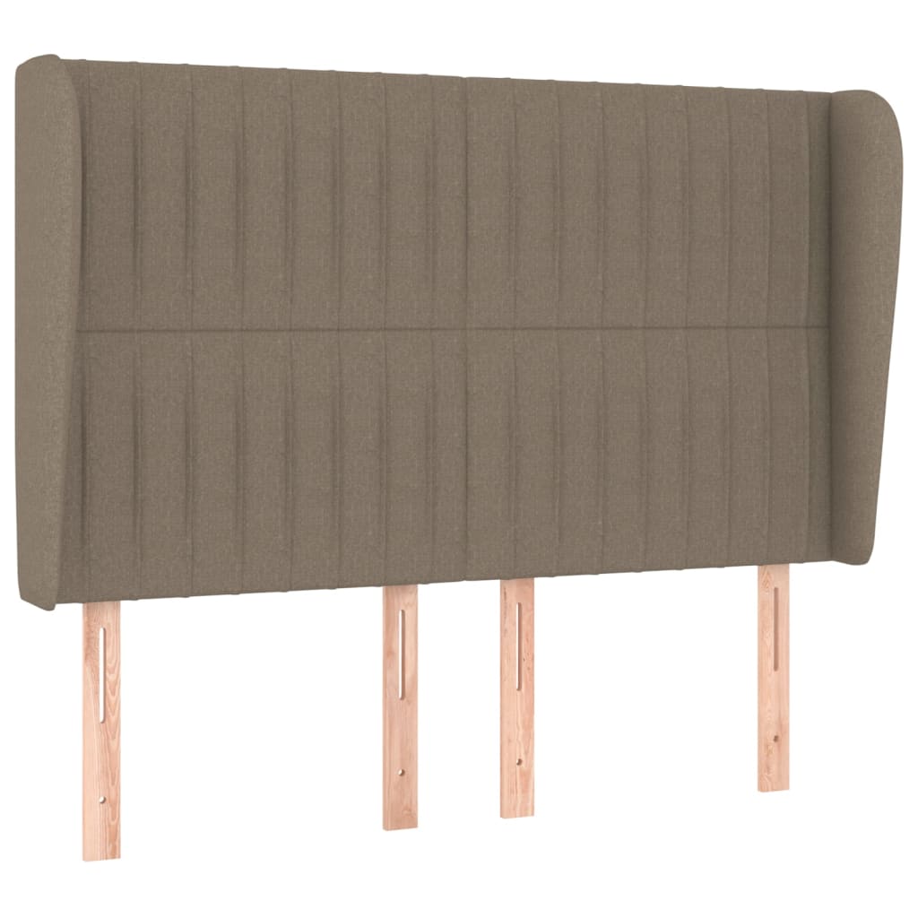vidaXL Κρεβάτι Boxspring με Στρώμα Taupe 140x190 εκ. Υφασμάτινο