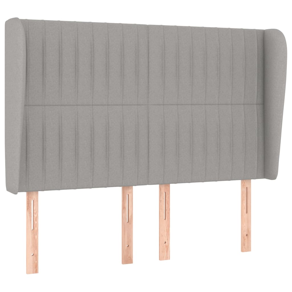 vidaXL Κρεβάτι Boxspring με Στρώμα Ανοιχτό Γκρι 140x200 εκ. Υφασμάτινο