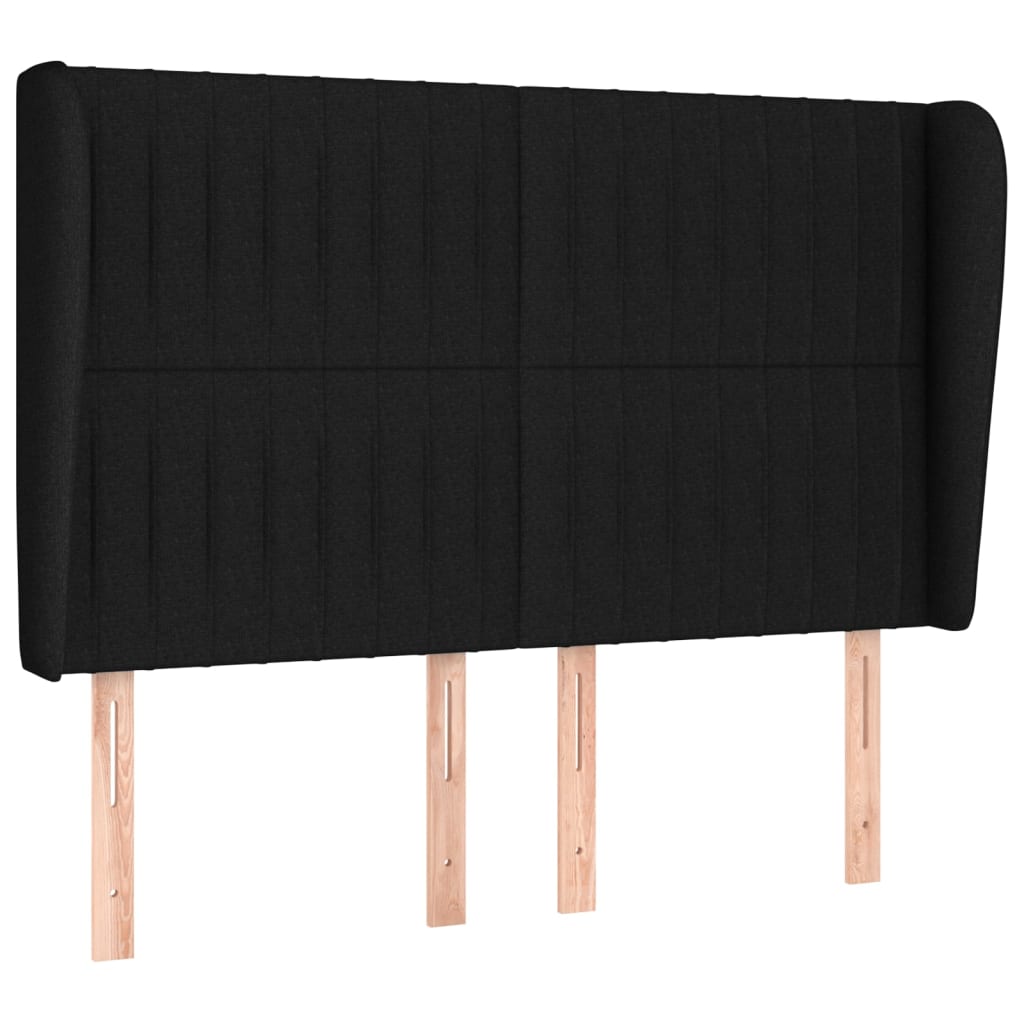 vidaXL Κρεβάτι Boxspring με Στρώμα Μαύρο 140x200 εκ. Υφασμάτινο