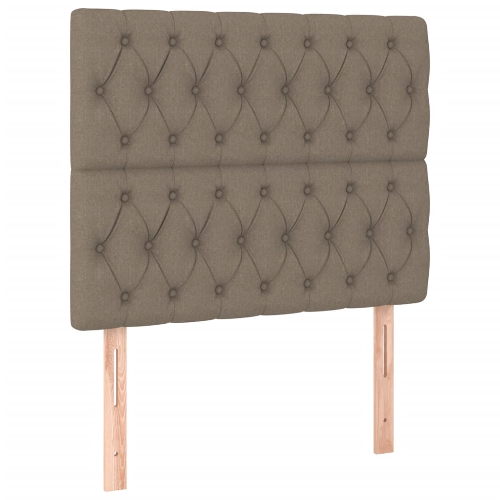 vidaXL Κρεβάτι Boxspring με Στρώμα Taupe 90x190 εκ.Υφασμάτινο